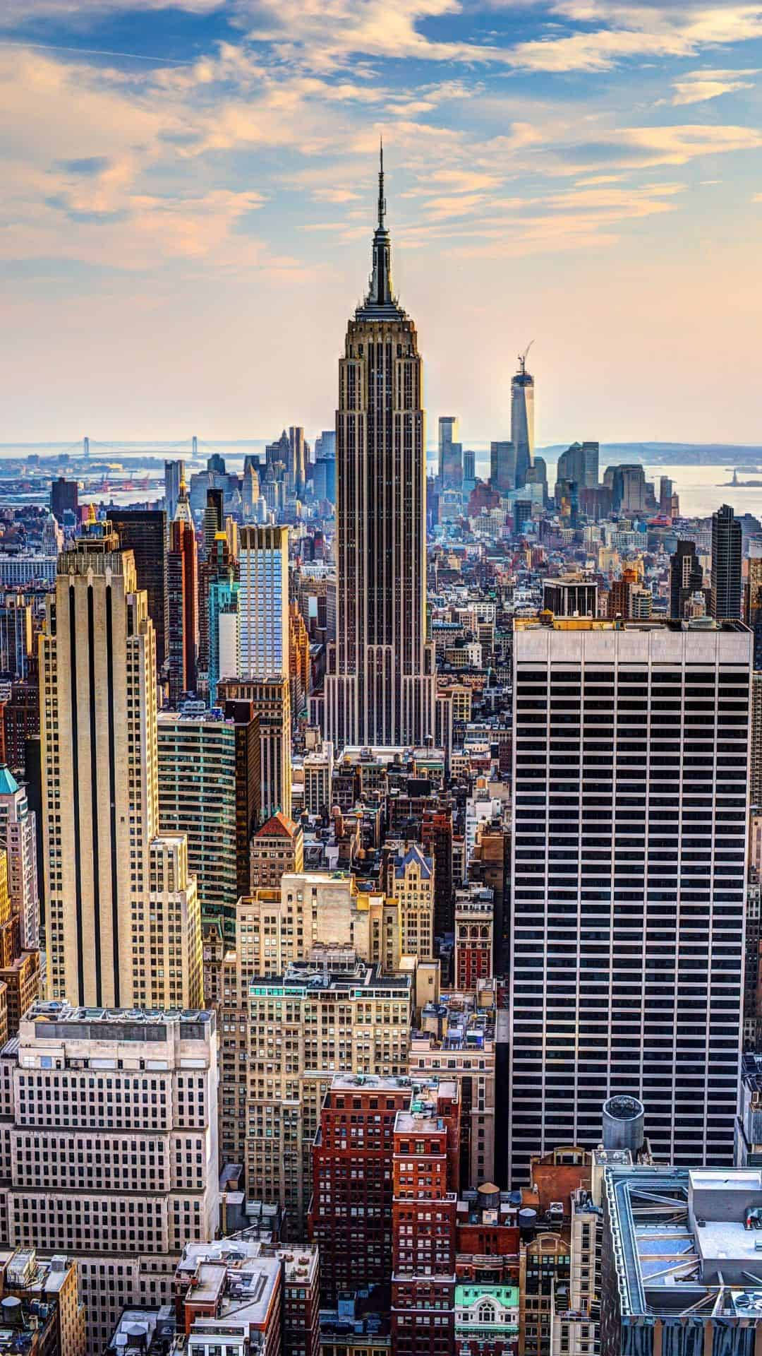 Edificiosde La Ciudad De Nueva York Para Iphone X Fondo de pantalla