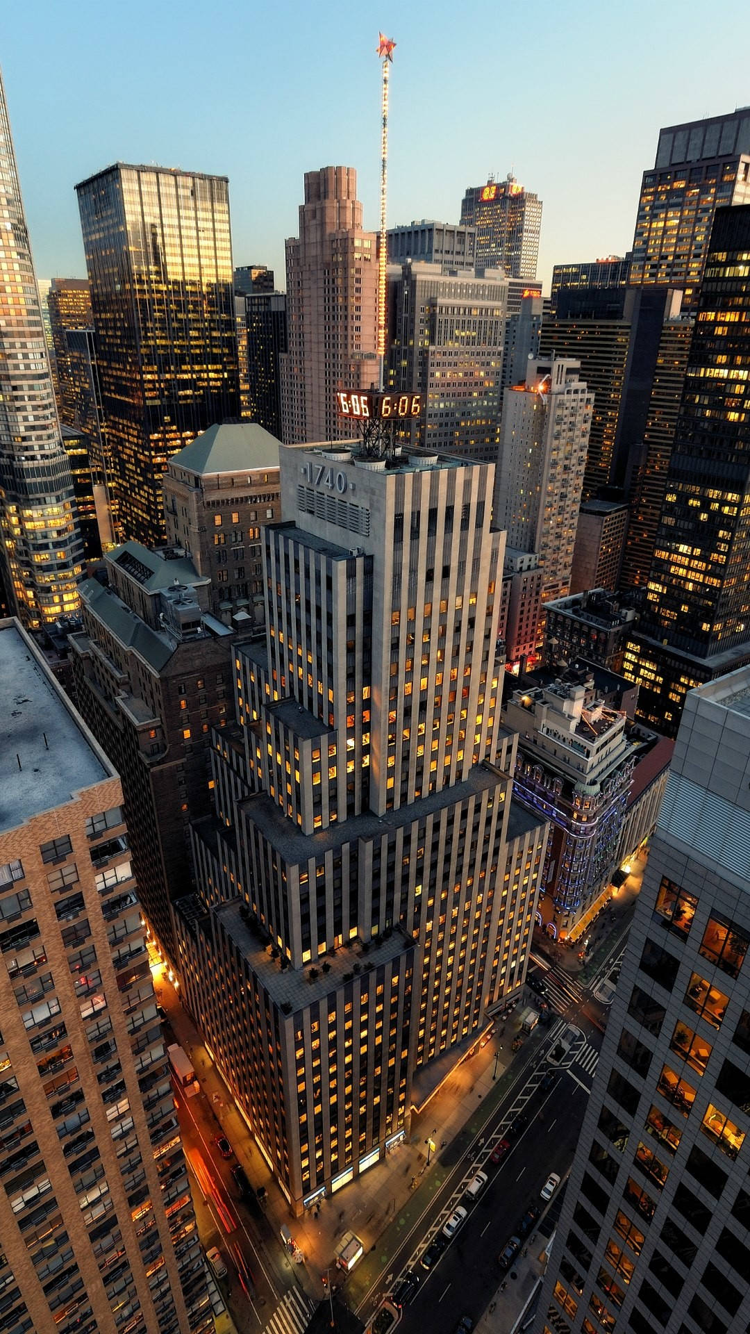 Lajungla De Concreto De La Ciudad De Nueva York En El Iphone X. Fondo de pantalla