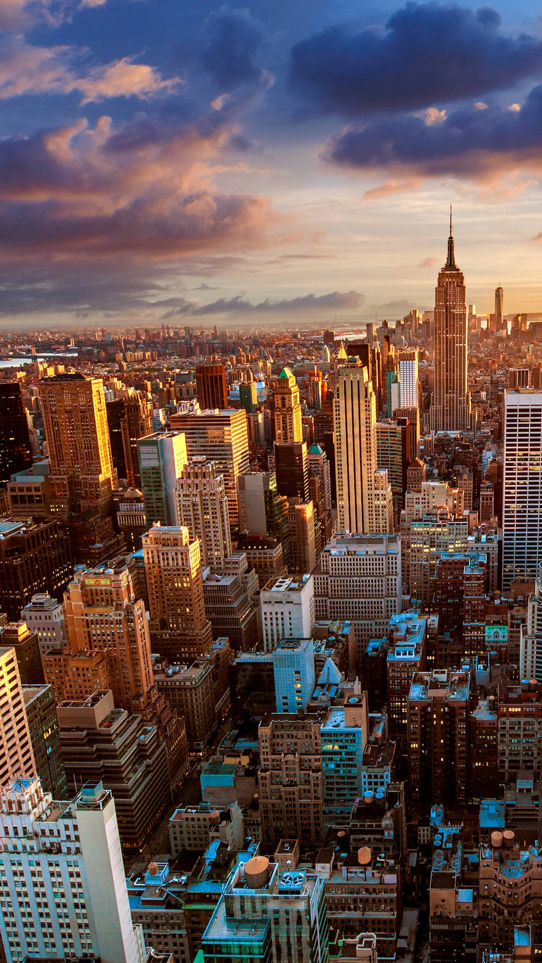 Nuevayork, Ciudad De Iphone X En Una Mañana Temprana. Fondo de pantalla