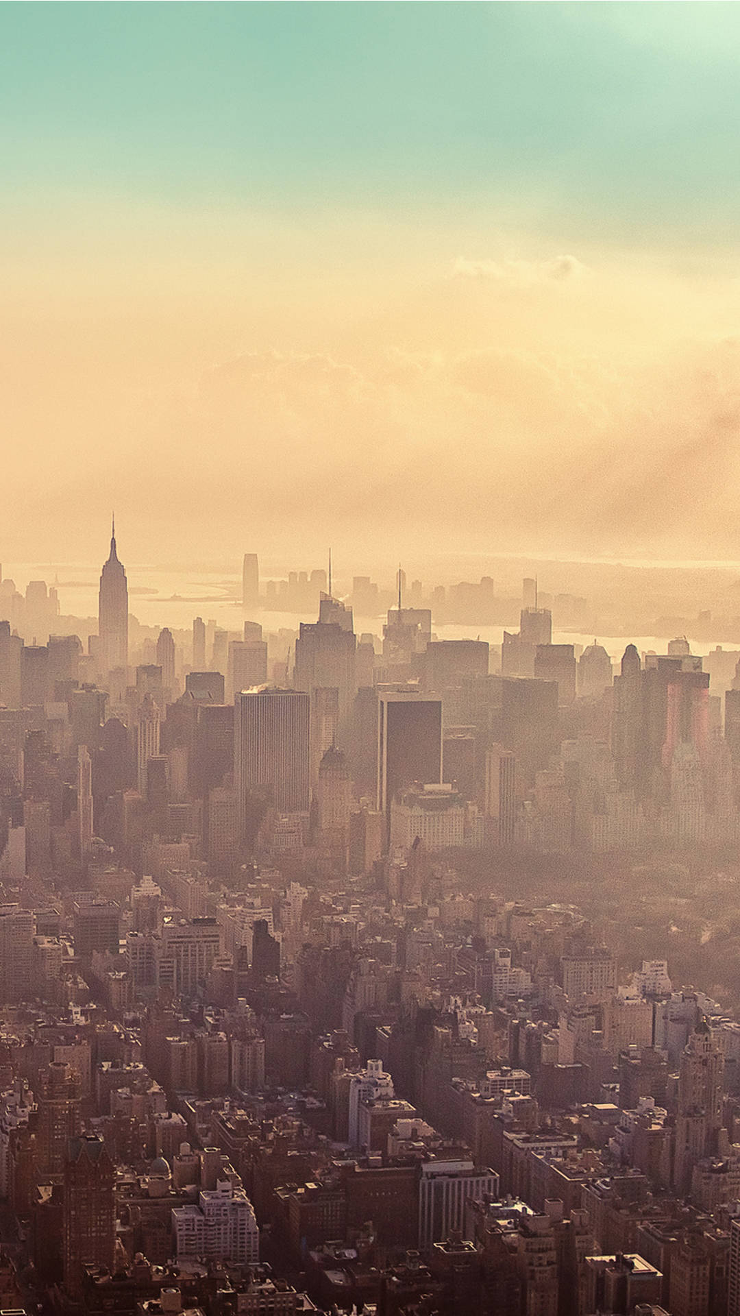 New York City Iphone X Pastel Skies Wallpaper