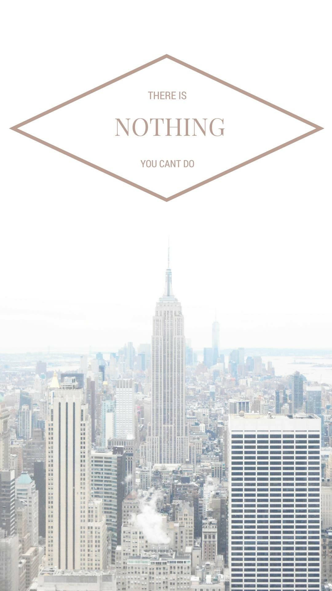New York City iPhone X Quote Wallpaper