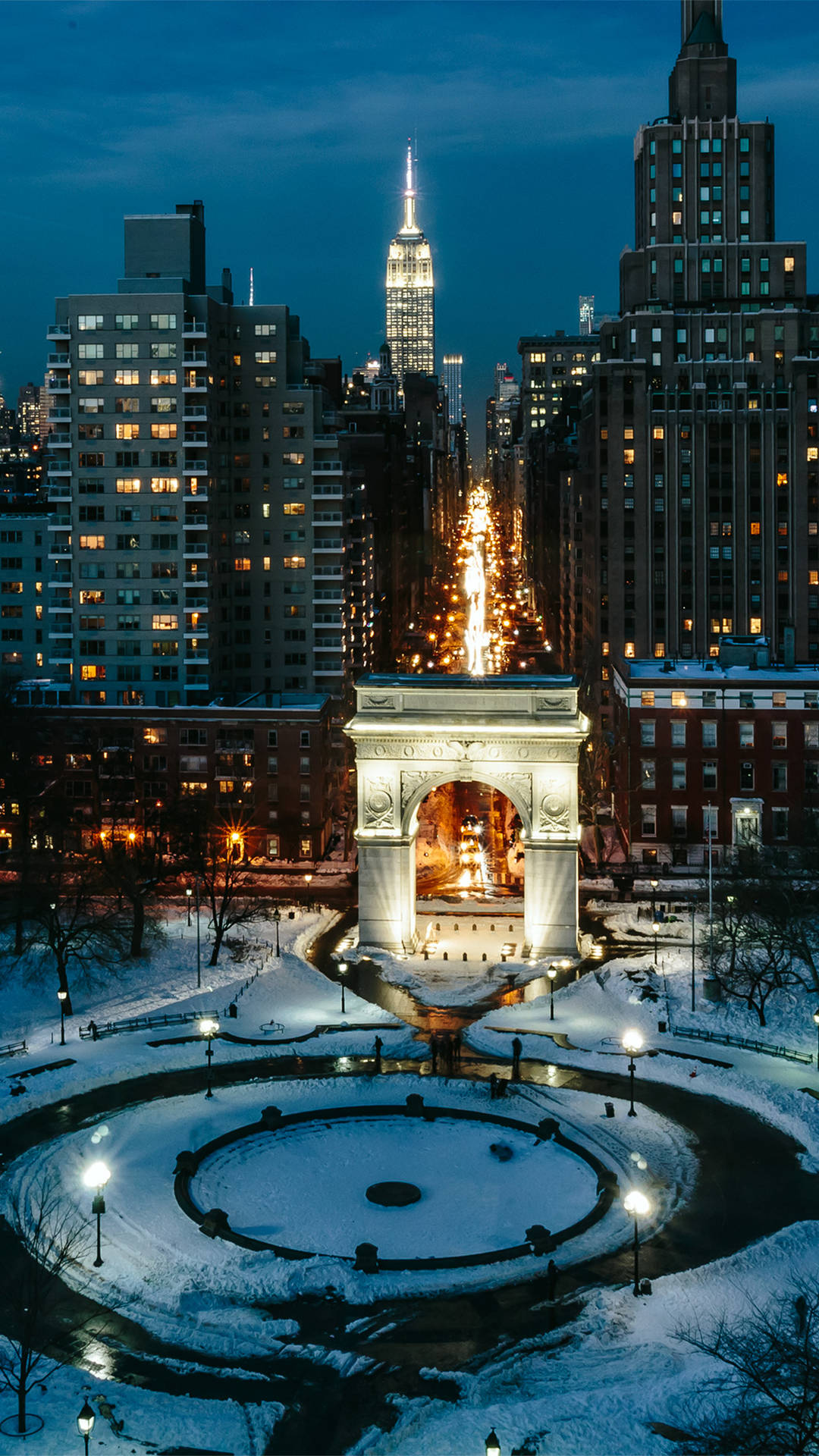 Nuevayork Ciudad Iphone X Parque Washington Square Fondo de pantalla