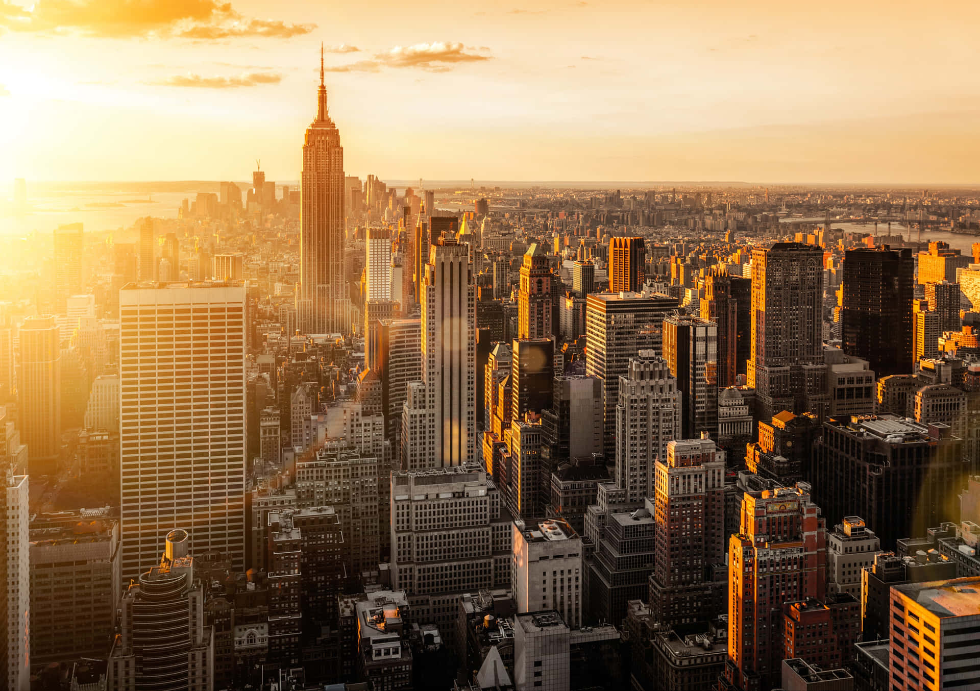 Sentitel'energia Di Una Delle Città Più Grandi Al Mondo: New York City. Sfondo