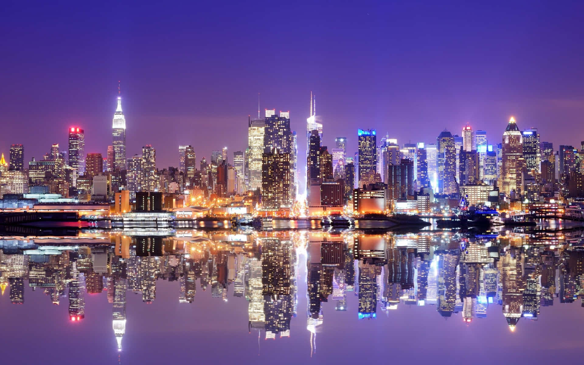 Vibrantepaisaje De La Ciudad De Nueva York Fondo de pantalla