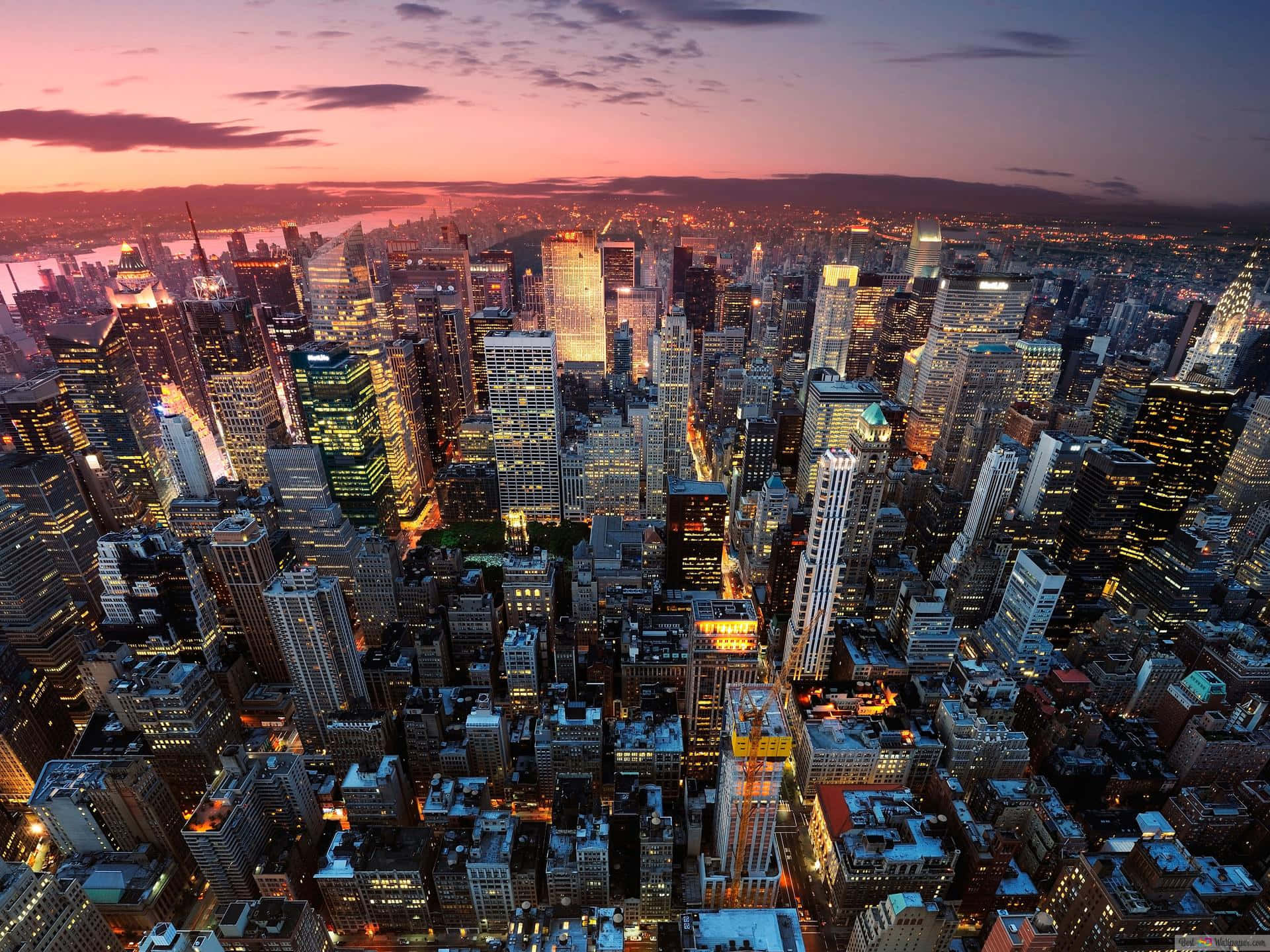 Incredibilepanorama Dello Skyline Di New York City Sfondo