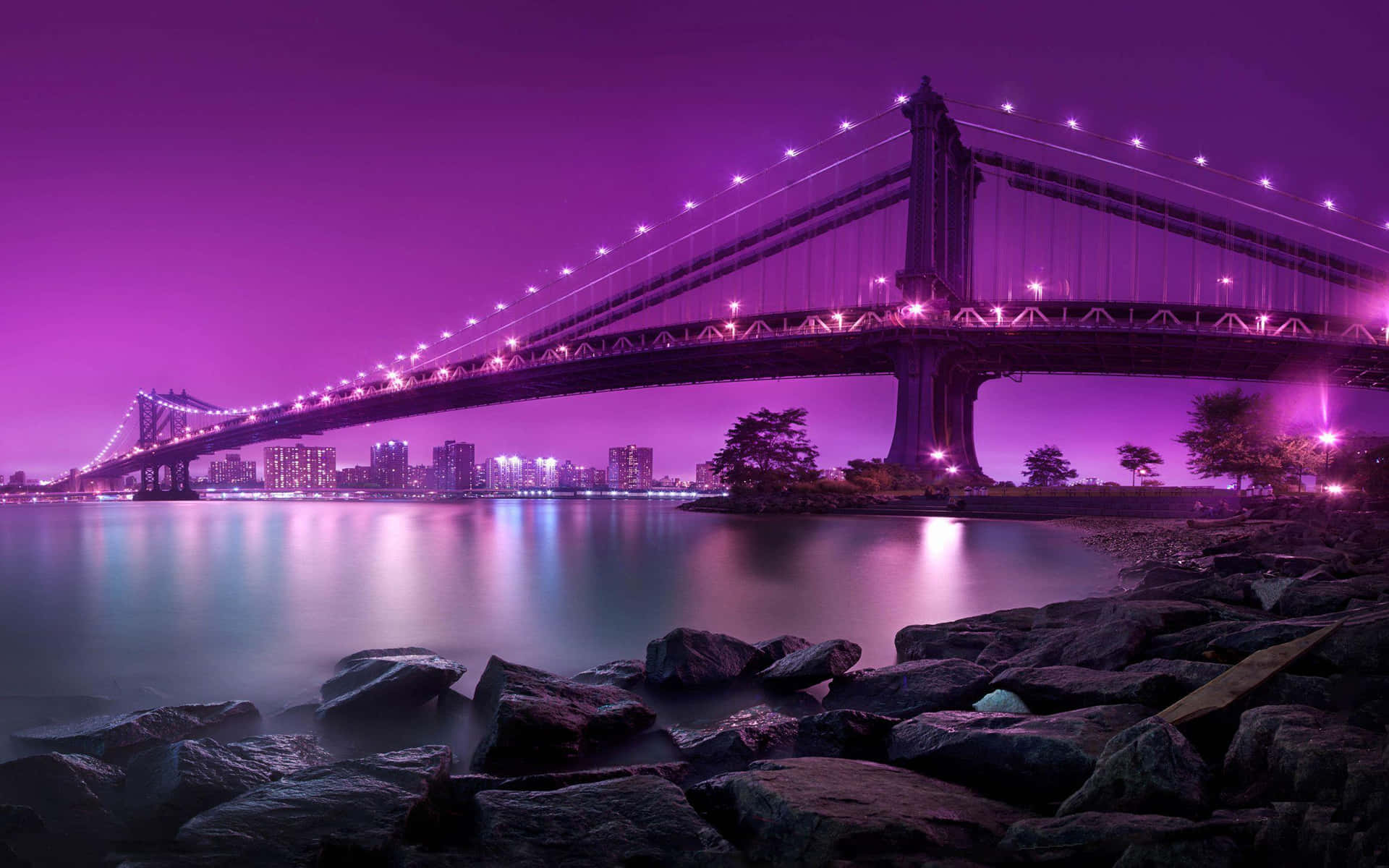 Manhattan Bridge New York City Laptop Wallpaper