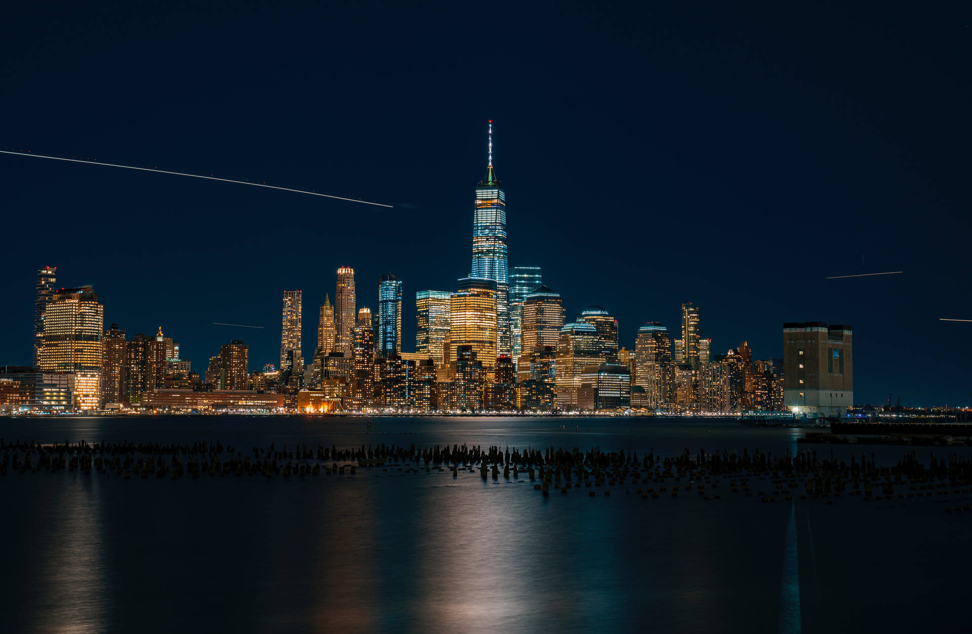 New York City Lights Reflection