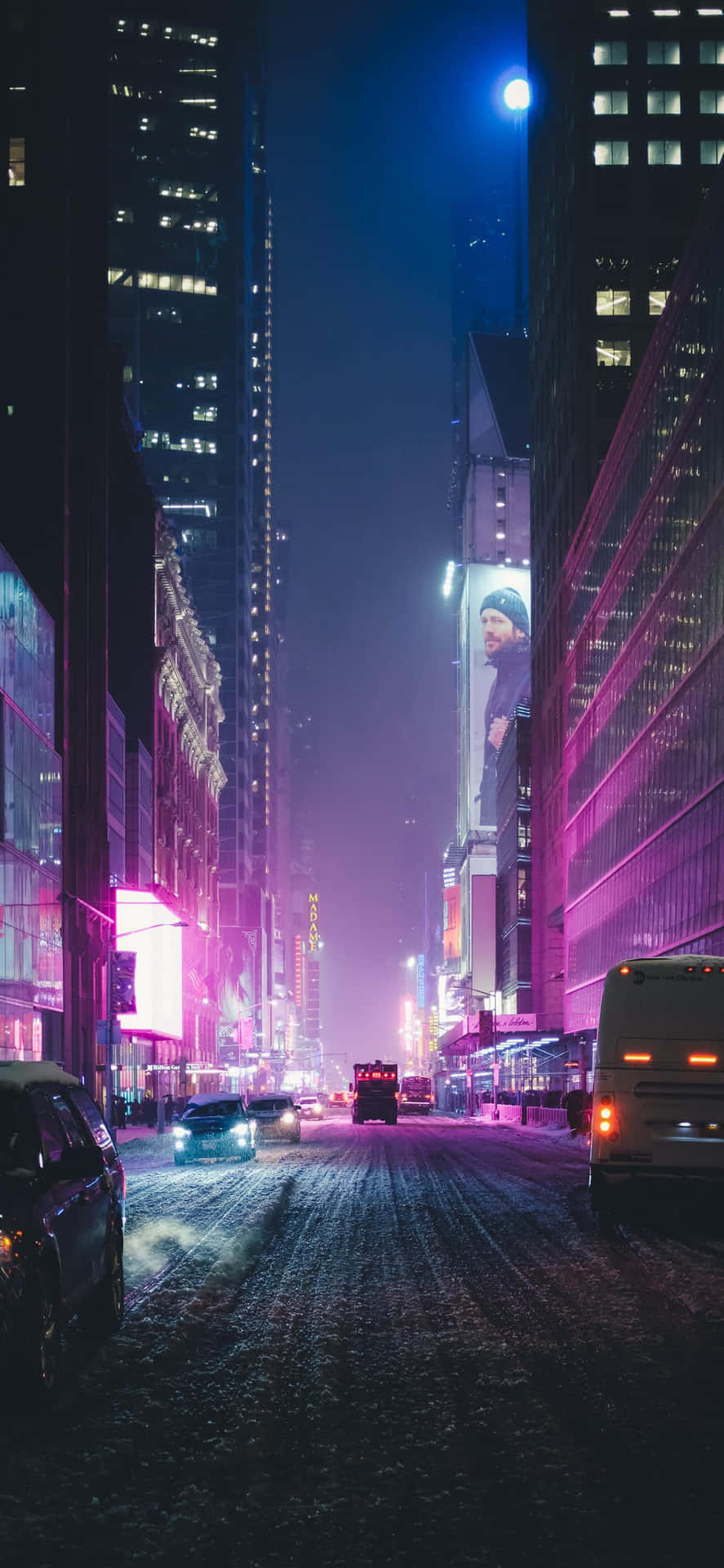 Ottieniuna Vista Notturna Di New York City Direttamente Dal Tuo Iphone. Sfondo