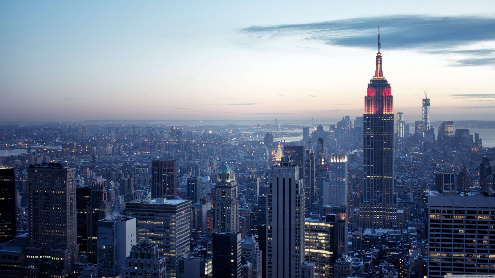 New York City Rockefeller Winter Sunset