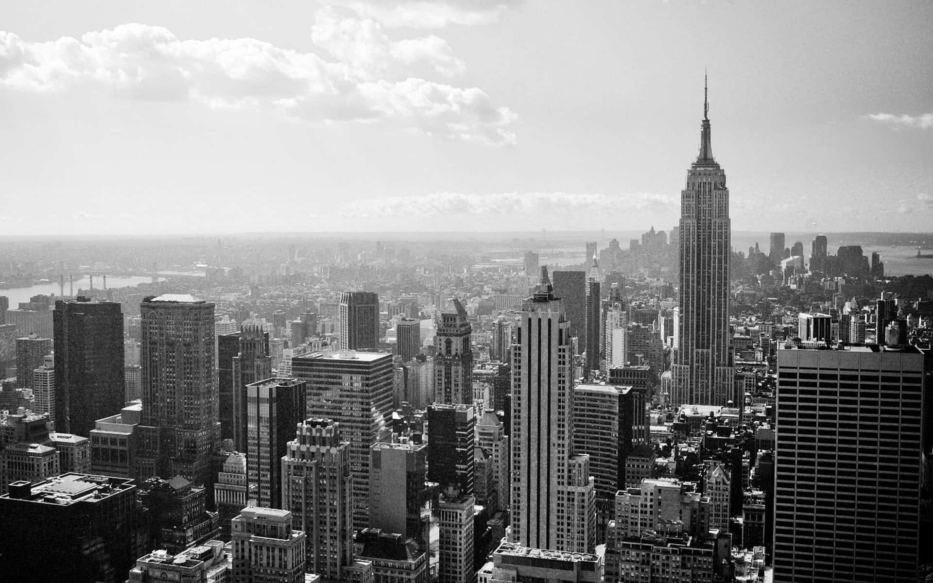 New York City Skyline At Golden Hour