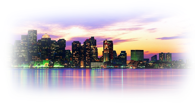 New York City Skyline Twilight Reflection PNG