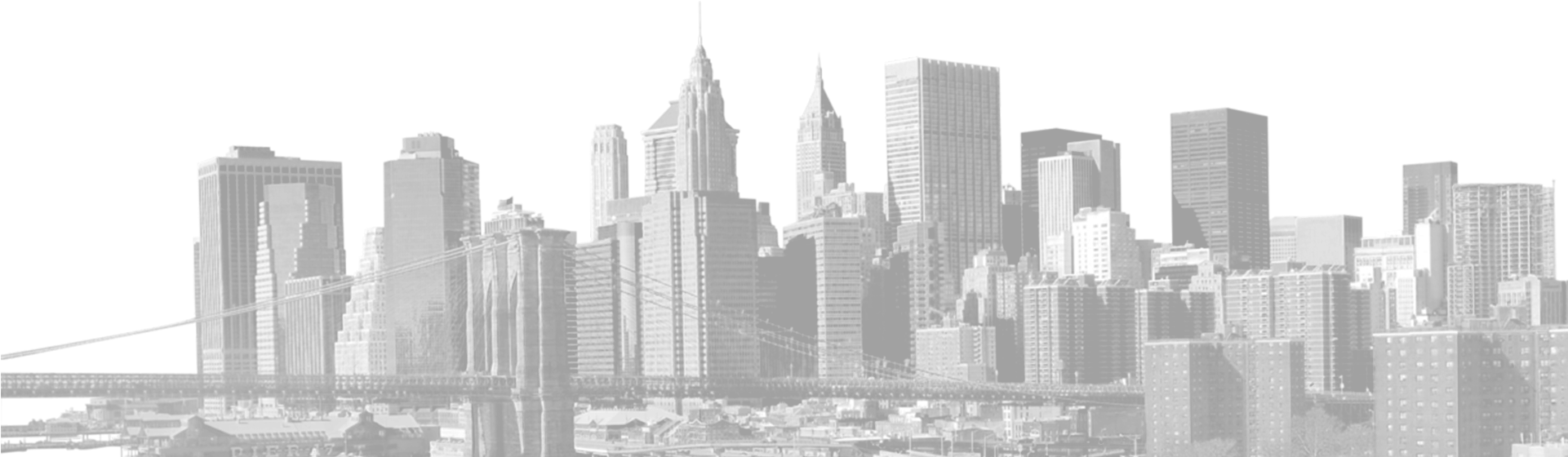New York City Skylineand Brooklyn Bridge PNG