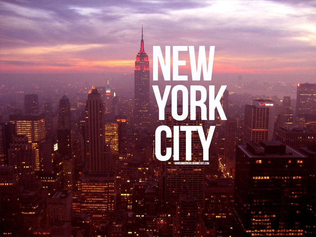 New York City With Text