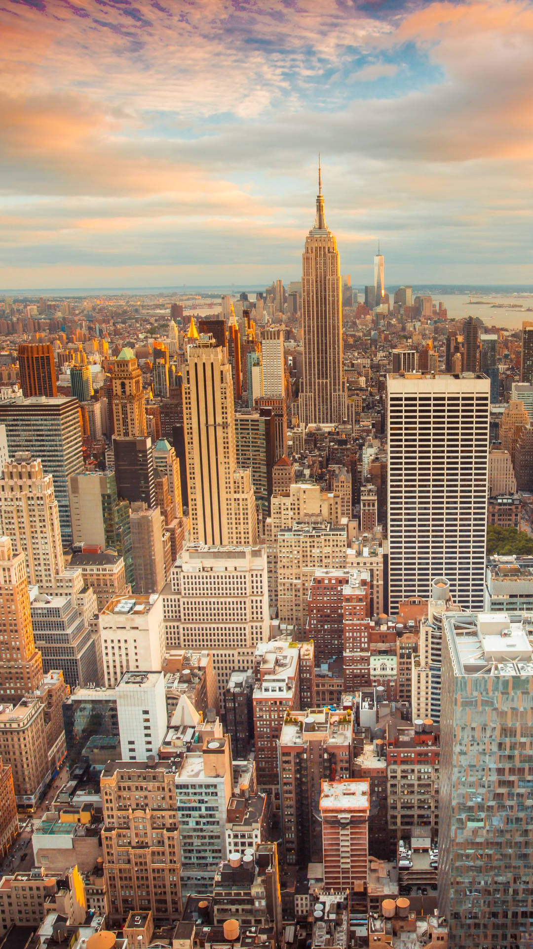 New York Cityscape Daytime Drone Shot Wallpaper