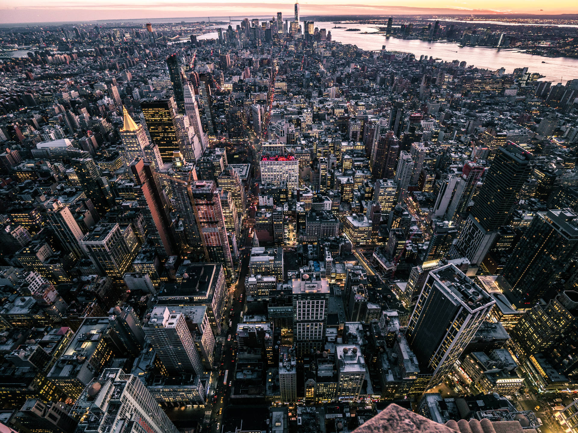 New York Cityscape Top View