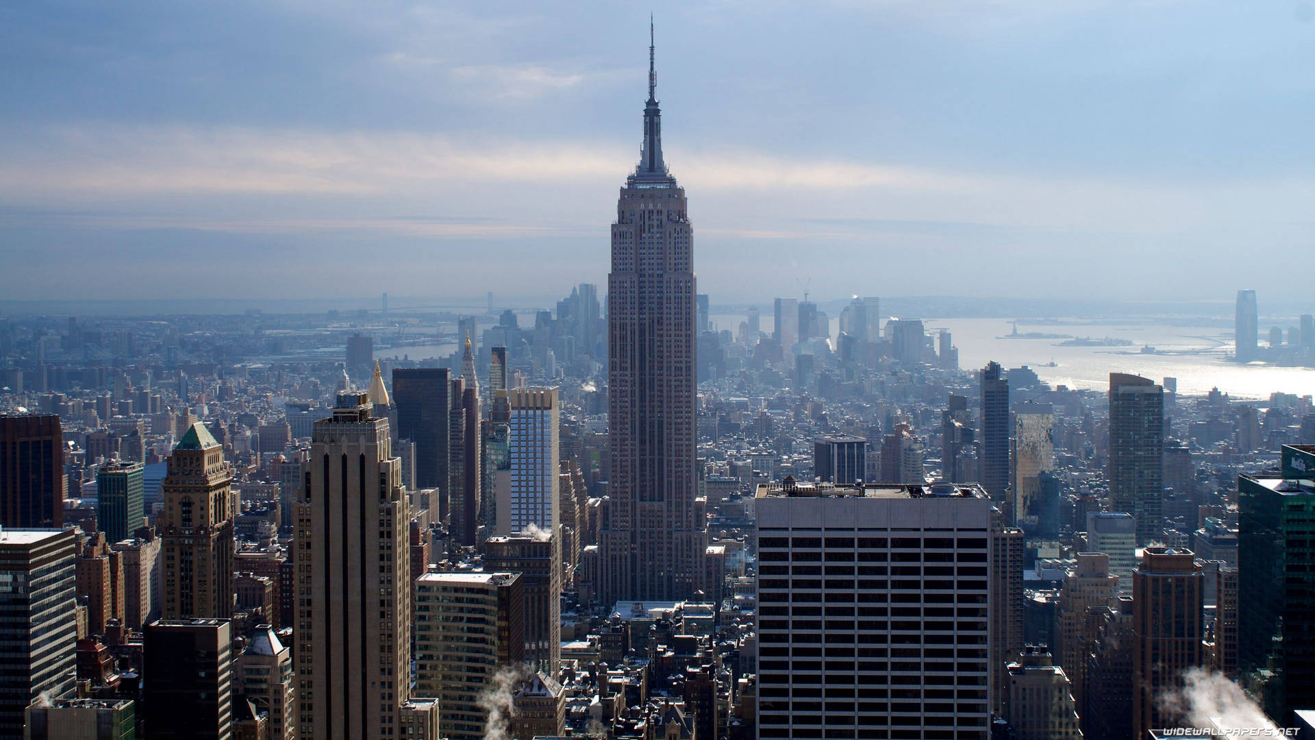 New York Empire State Building Aerial View Wallpaper