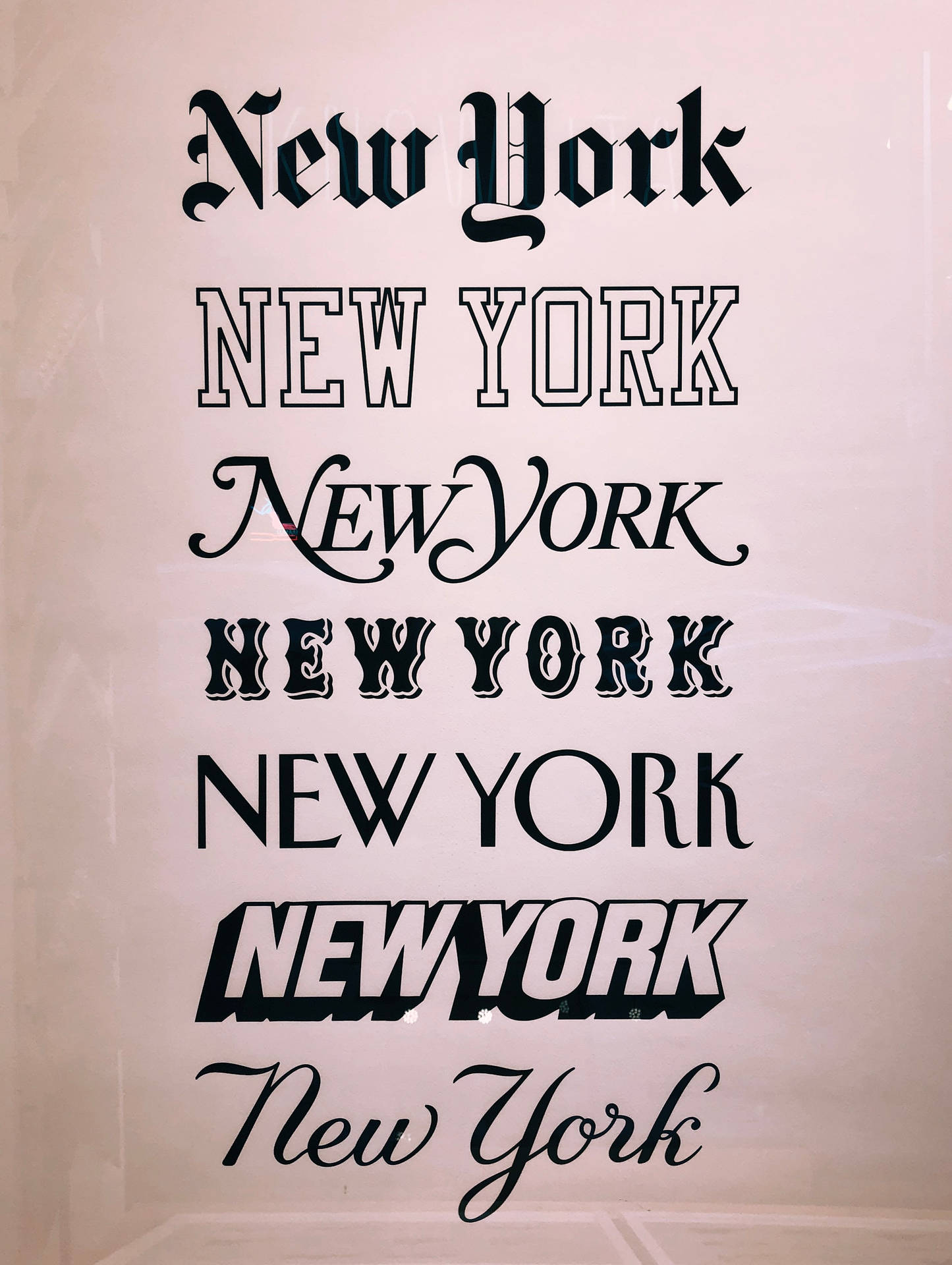 New York Font Texts Design