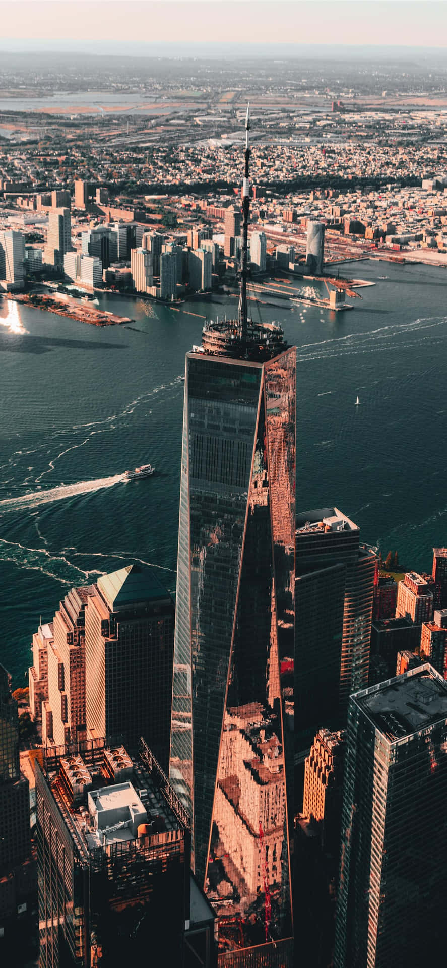 New York Freedom Tower Cinematic Top Shot Wallpaper