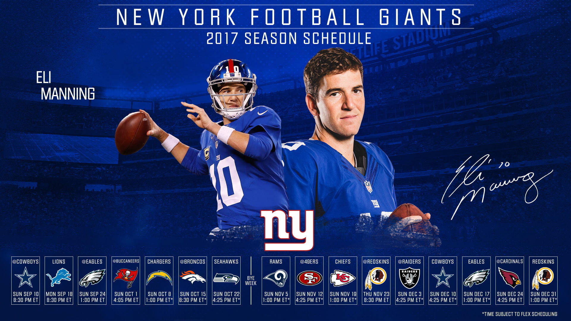 New York Giants Game Schedules Wallpaper