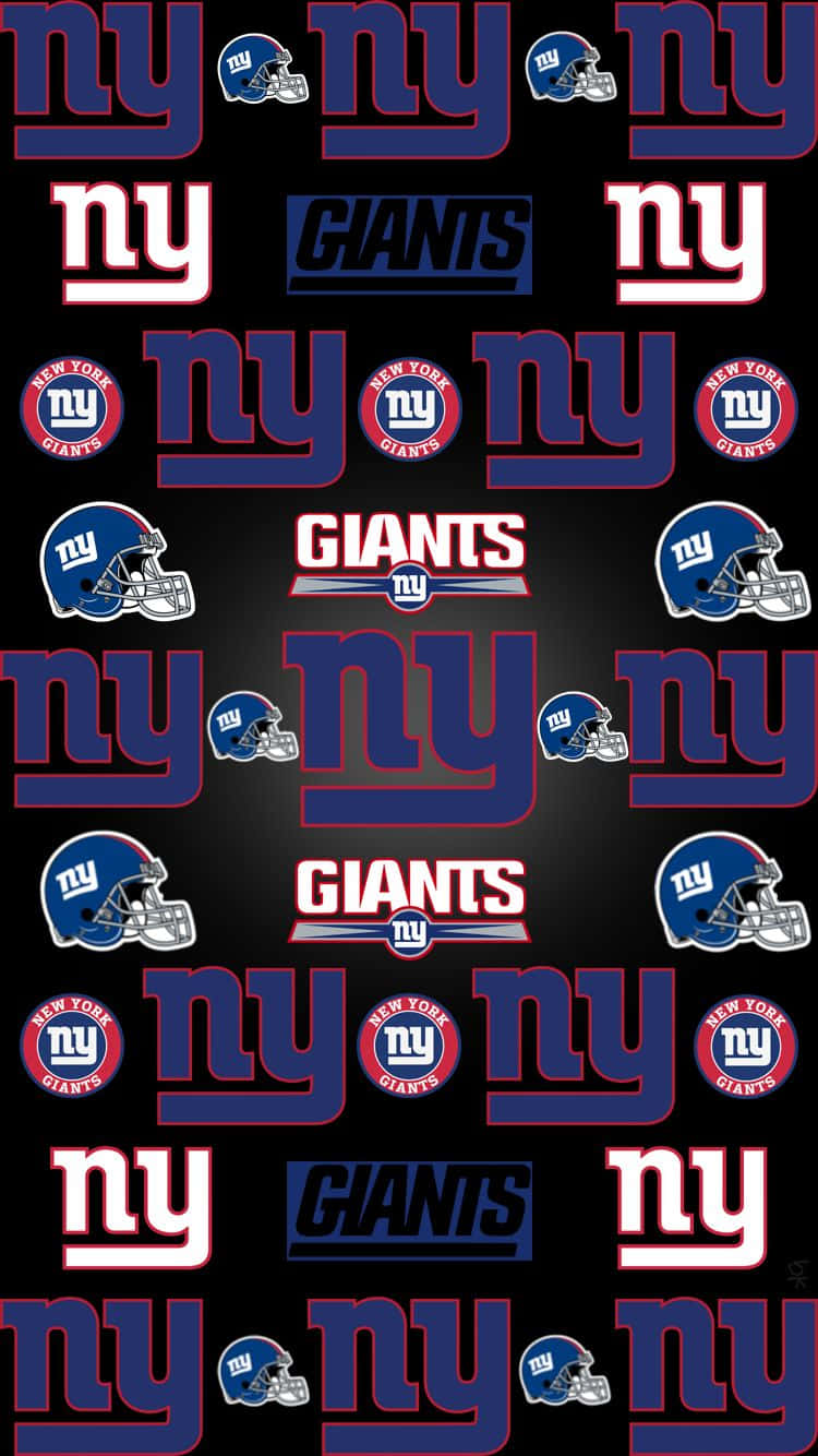 New York Giants Logo Pattern Wallpaper
