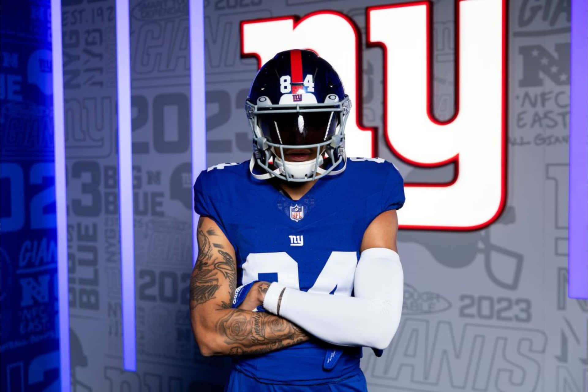 New York Giants Player Portrait Wallpaper