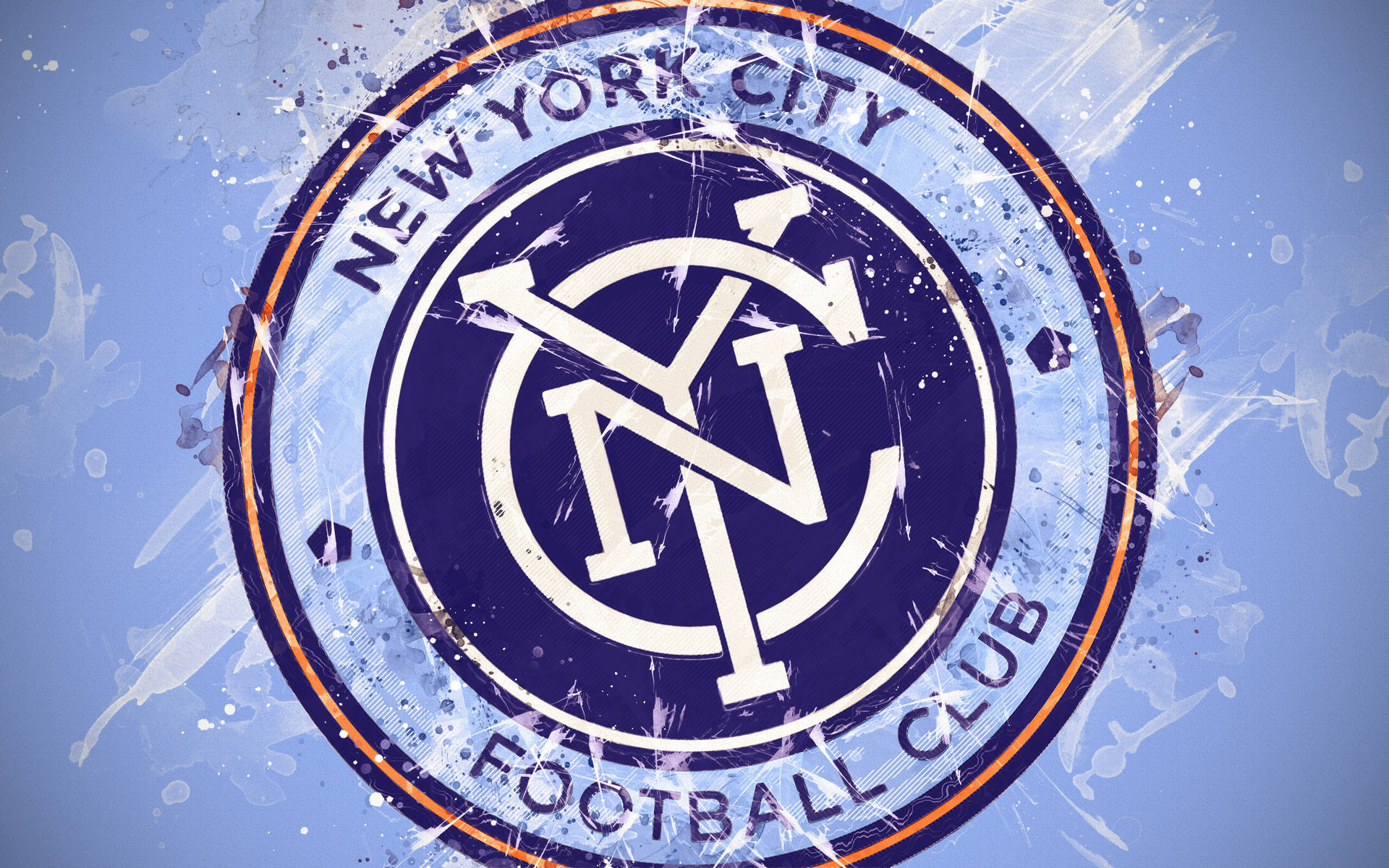 Newyork Hd Fc Logo Mit Periwinkle-hintergrund Wallpaper