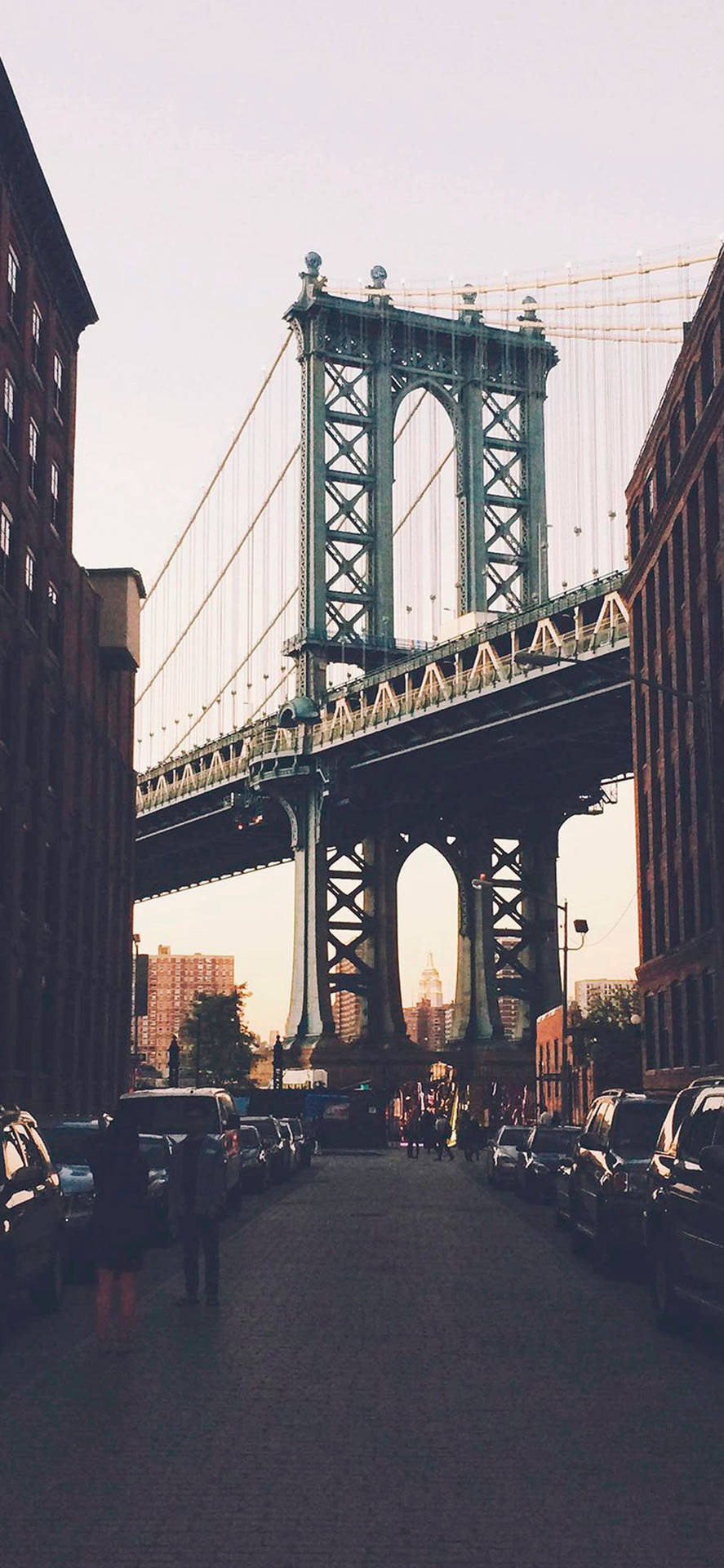 New York HD iPhone Manhattan Bridge Wallpaper