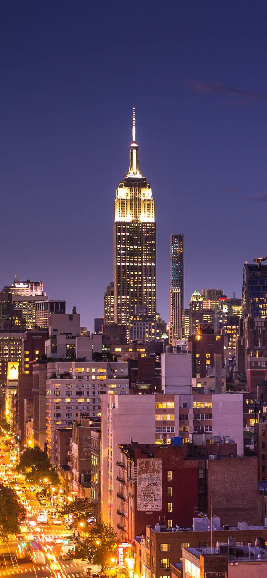 Envacker Skyline Av New York City På En Klar, Solig Dag. Wallpaper