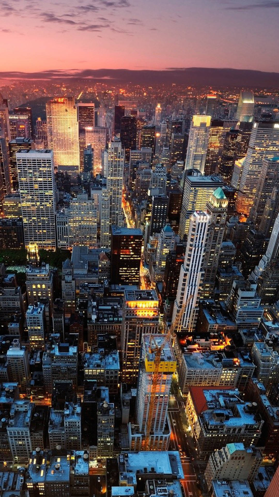 Nuevayork En Alta Definición Para Iphone Con Rascacielos Vibrantes. Fondo de pantalla
