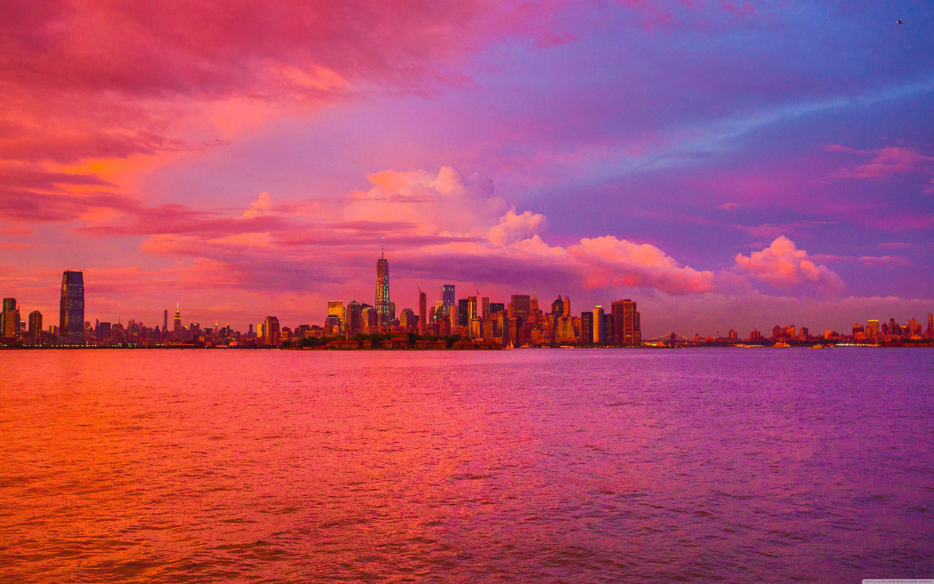 New York Hd Pink Hudson River