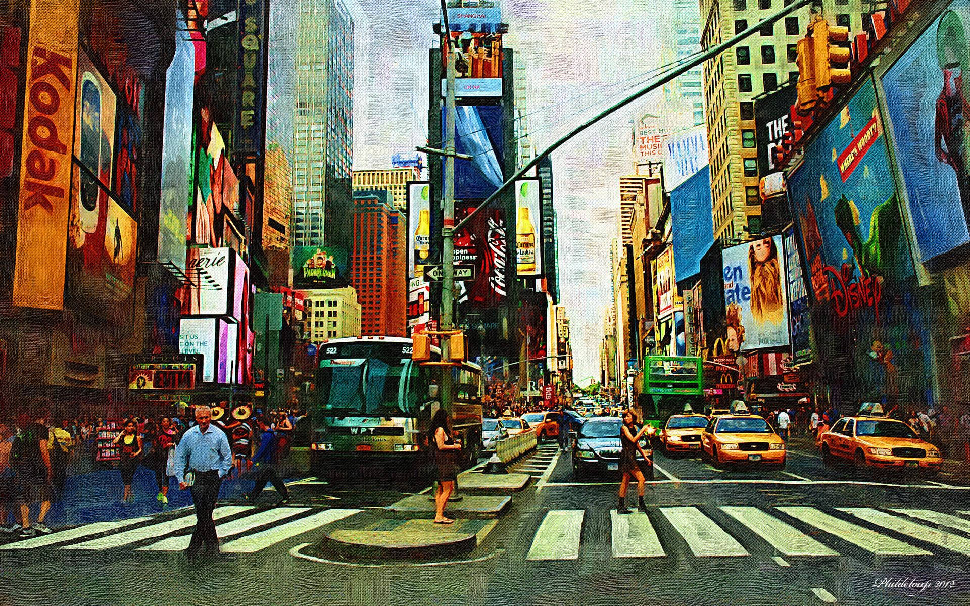 New York Hd Times Square Painting