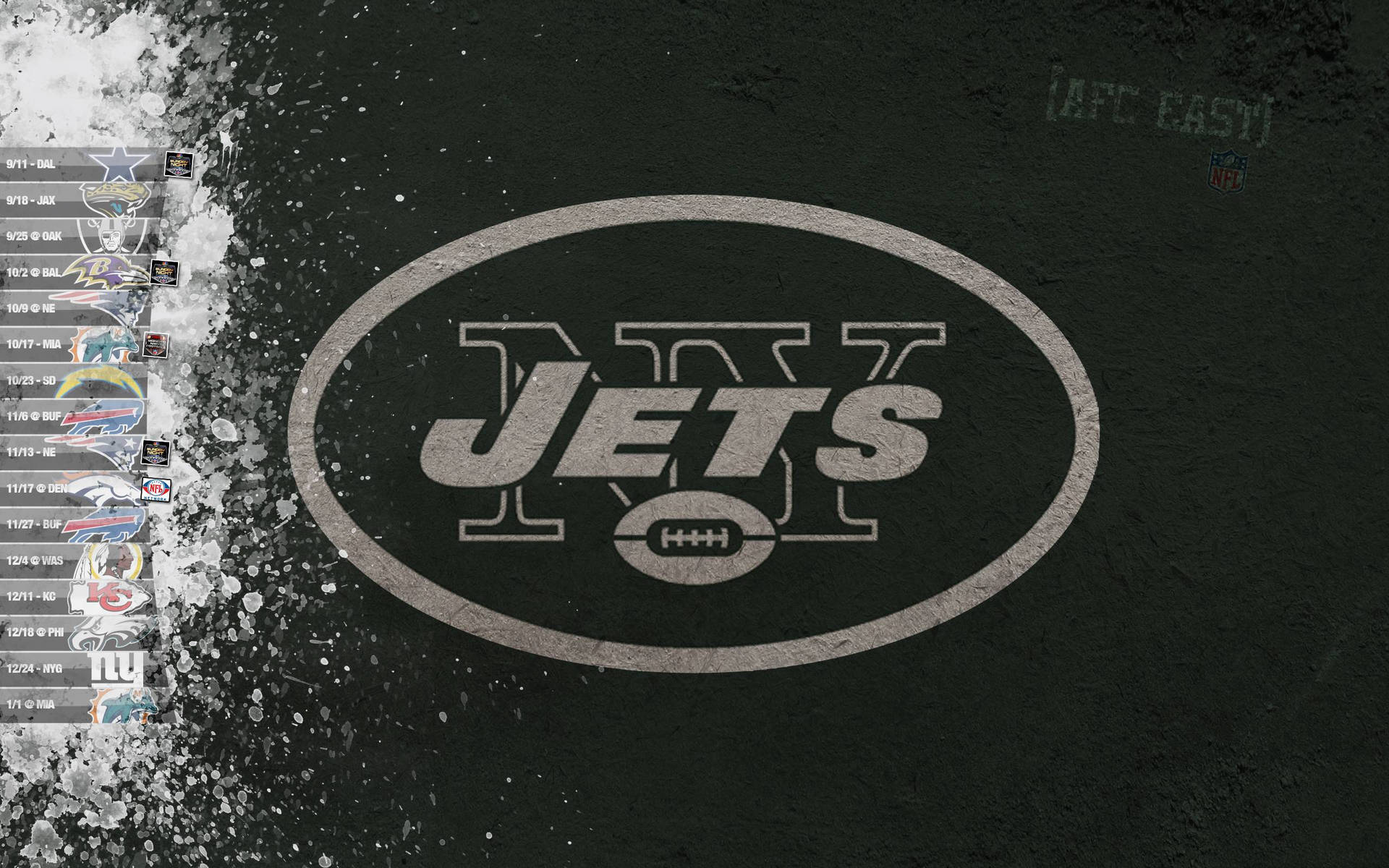 Nyt Paint Wallpaper med New York Jets Logo Wallpaper