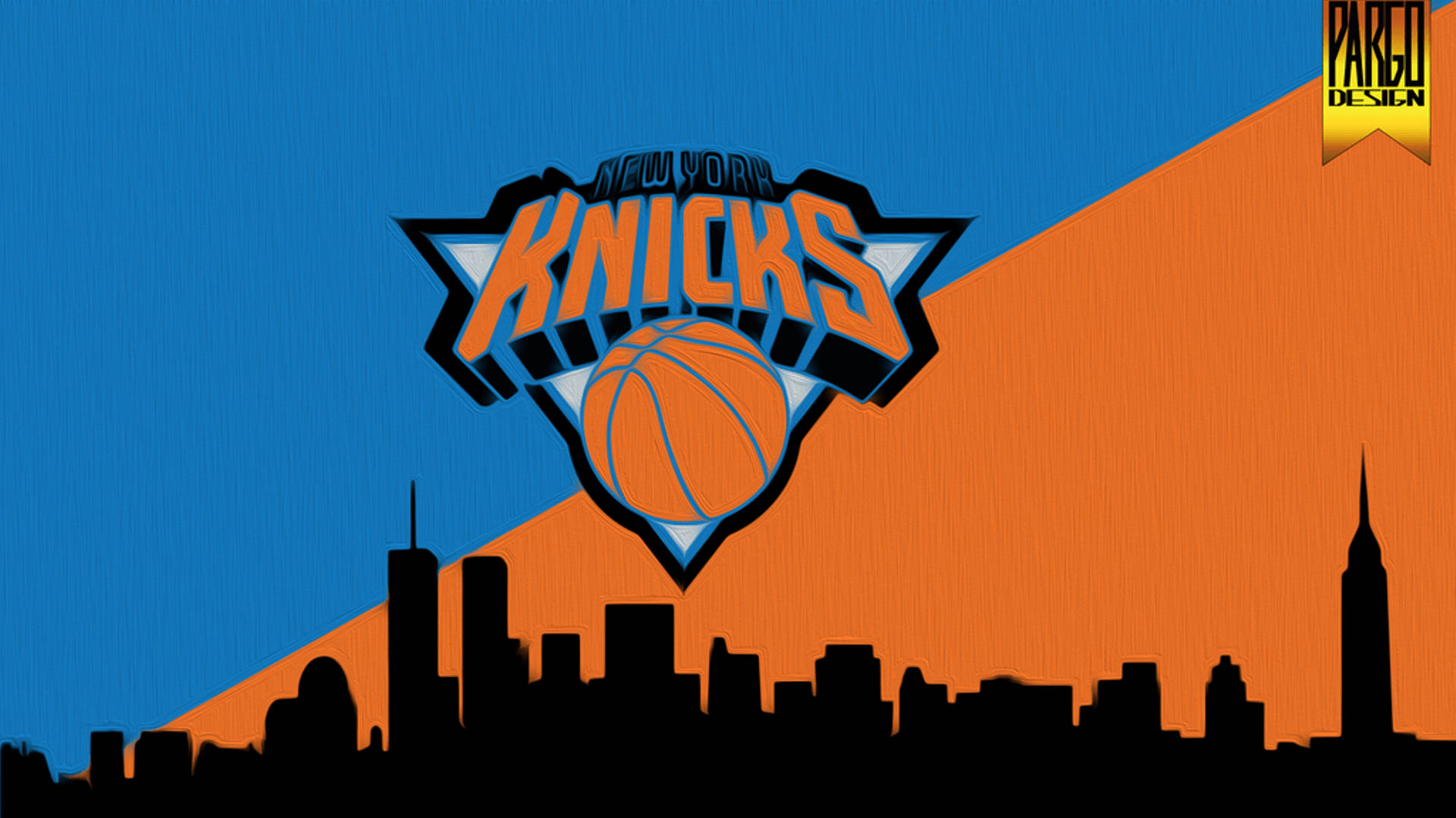 New York Knicks Cityscape Logo Wallpaper