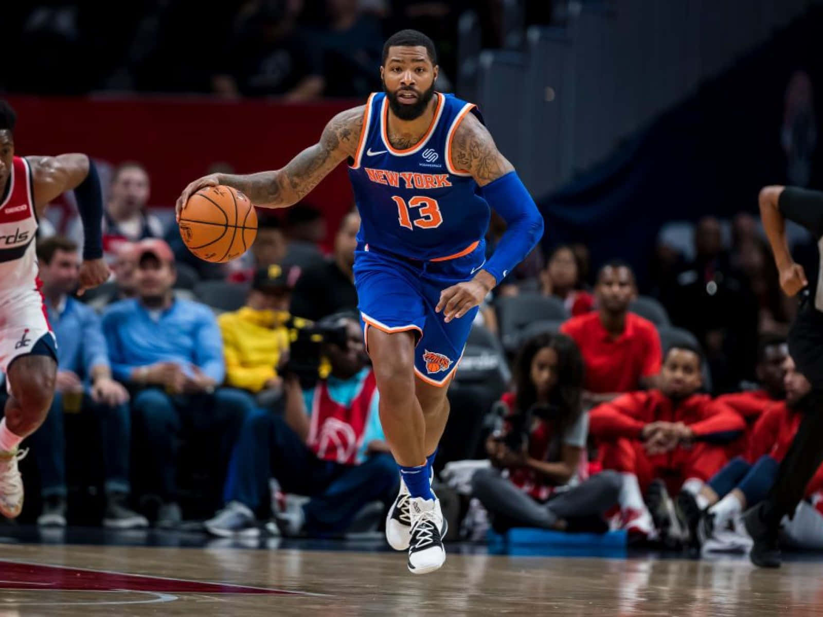 Nuevayork Knicks Marcus Morris Número 13 Fondo de pantalla