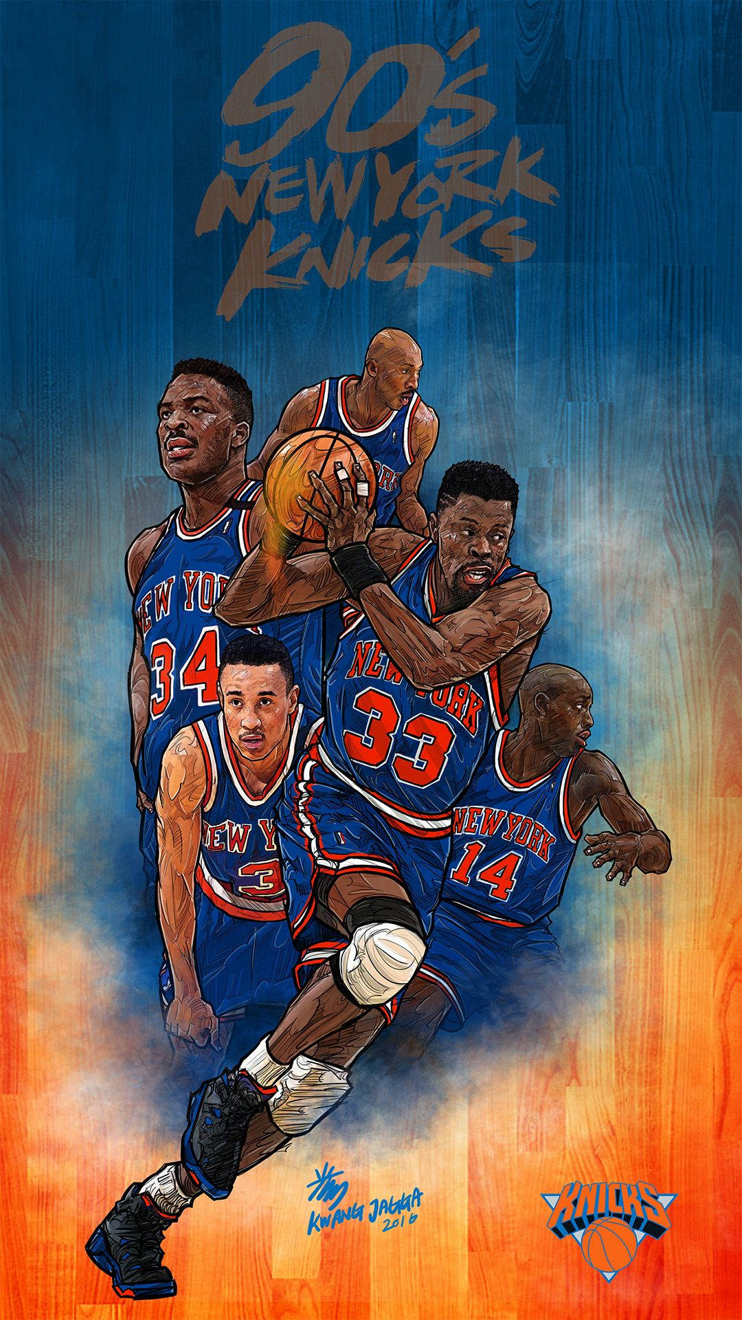 New York Knicks Realistic Illustration Wallpaper