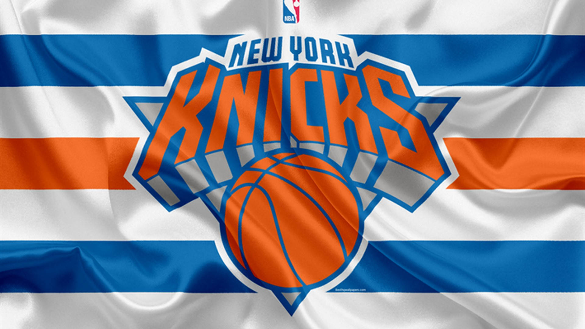 New York Knicks Satin Flag Logo Wallpaper