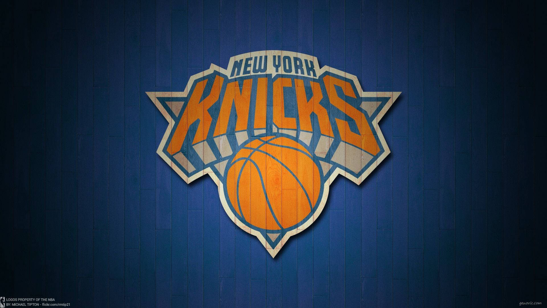 New York Knicks Wooden Floor Design