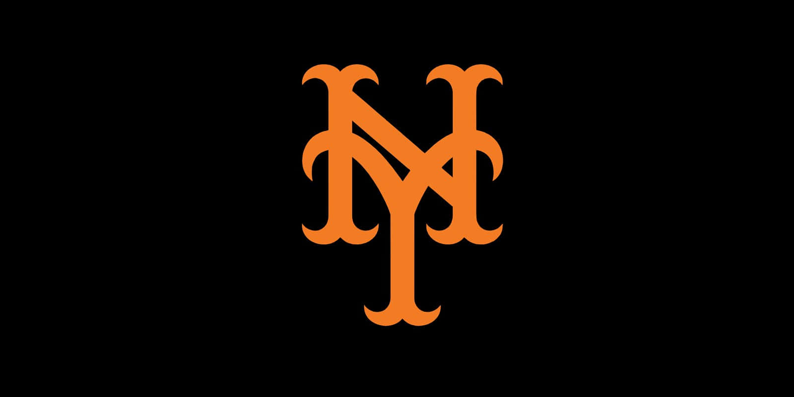 New York Mets Logoon Black Background Wallpaper