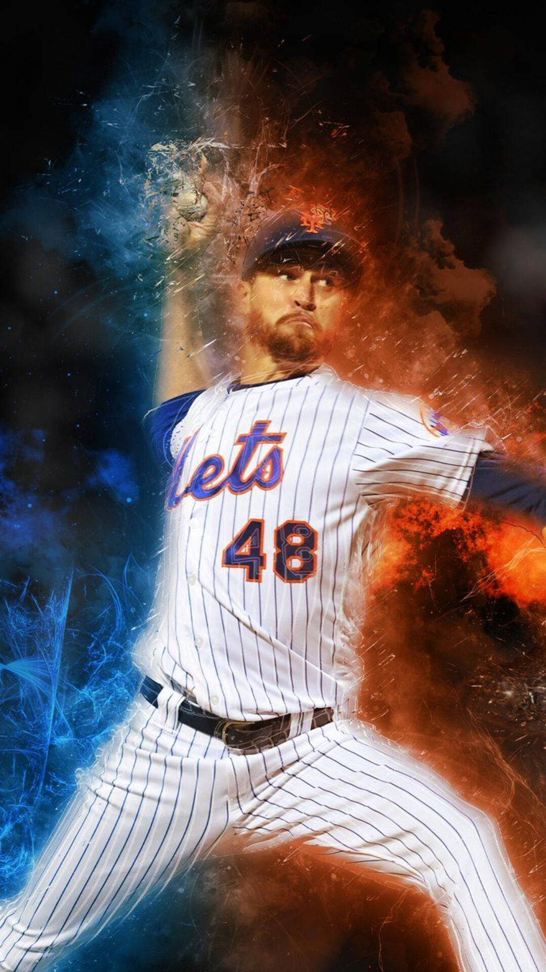 New York Mets On Fire Wallpaper