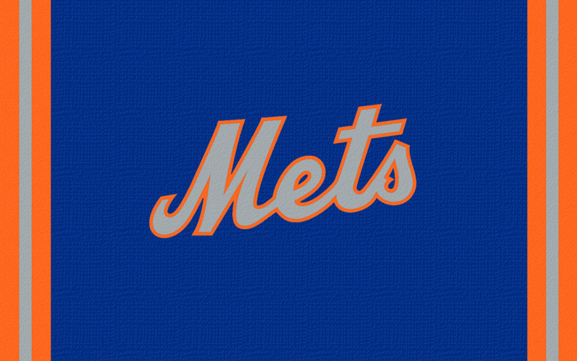 New York Mets Orange Outline Wallpaper