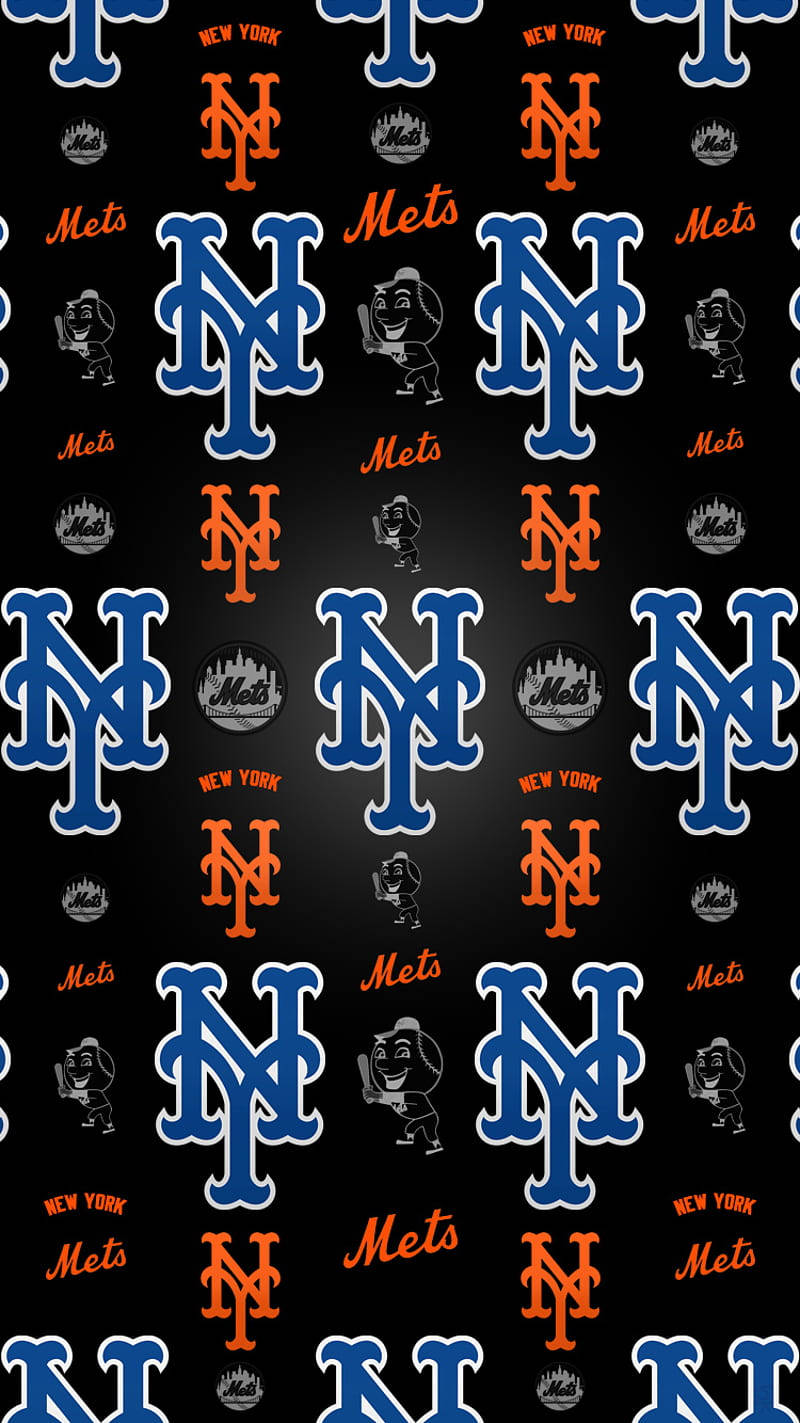 Download New York Mets Pattern iPhone Baseball Wallpaper