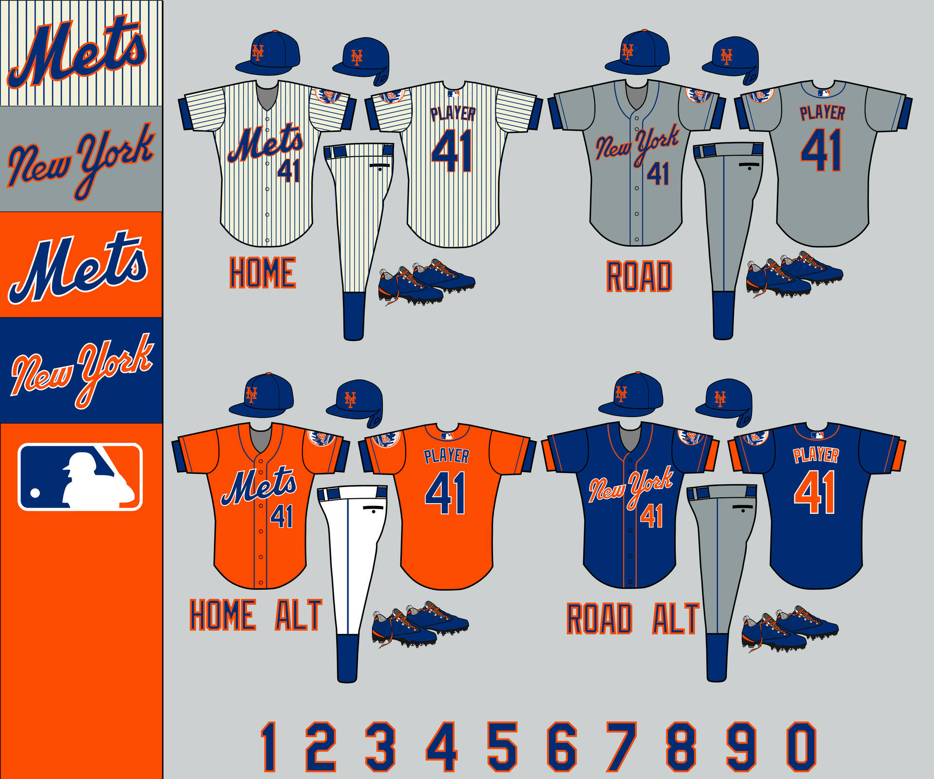 New York Mets Uniforms Wallpaper