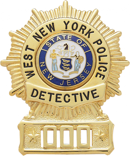 New York New Jersey Police Detective Badge PNG
