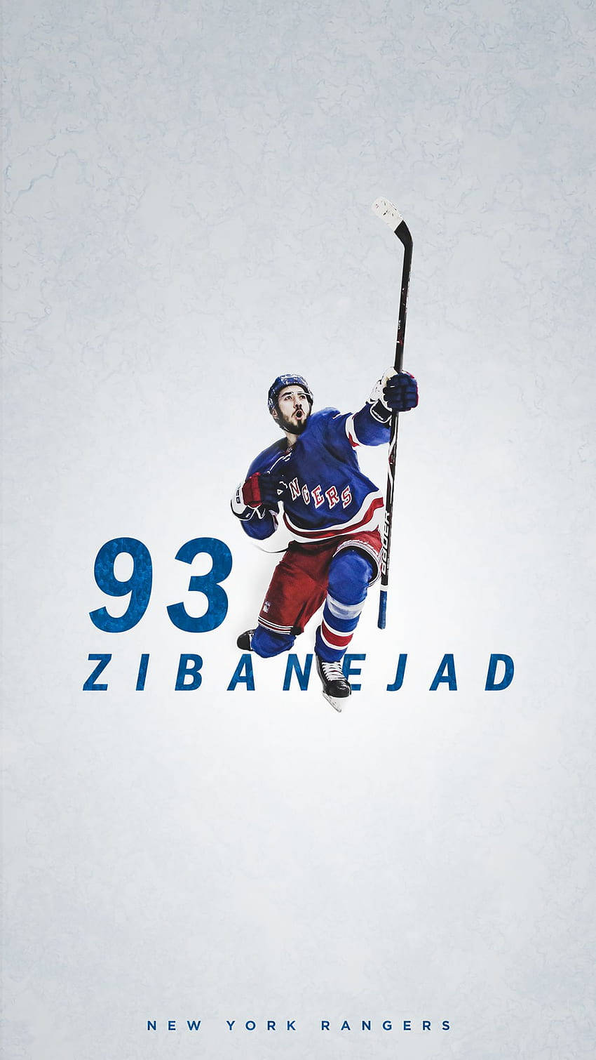 Download NHL New York Rangers No. 93 Mika Zibanejad Wallpaper