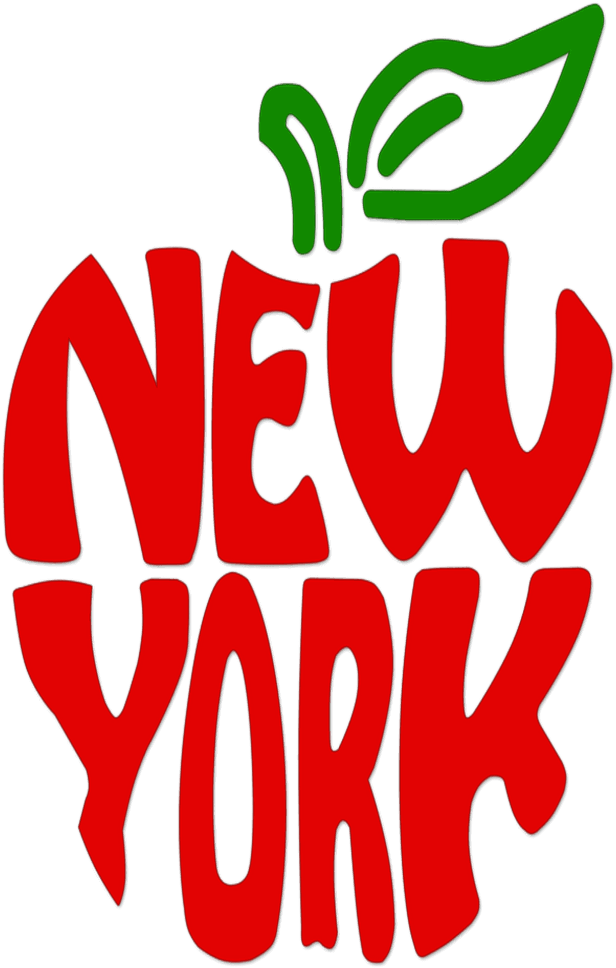 New York Red Apple Design PNG