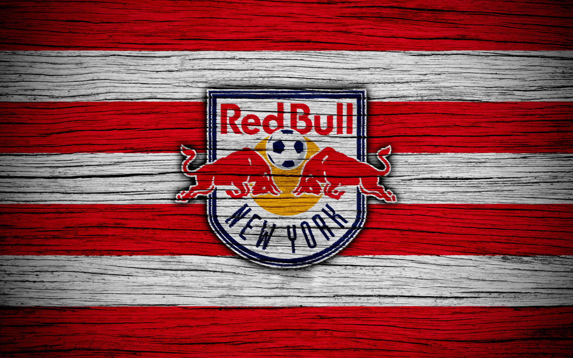 Ny York Red Bull Logo på væggen Wallpaper