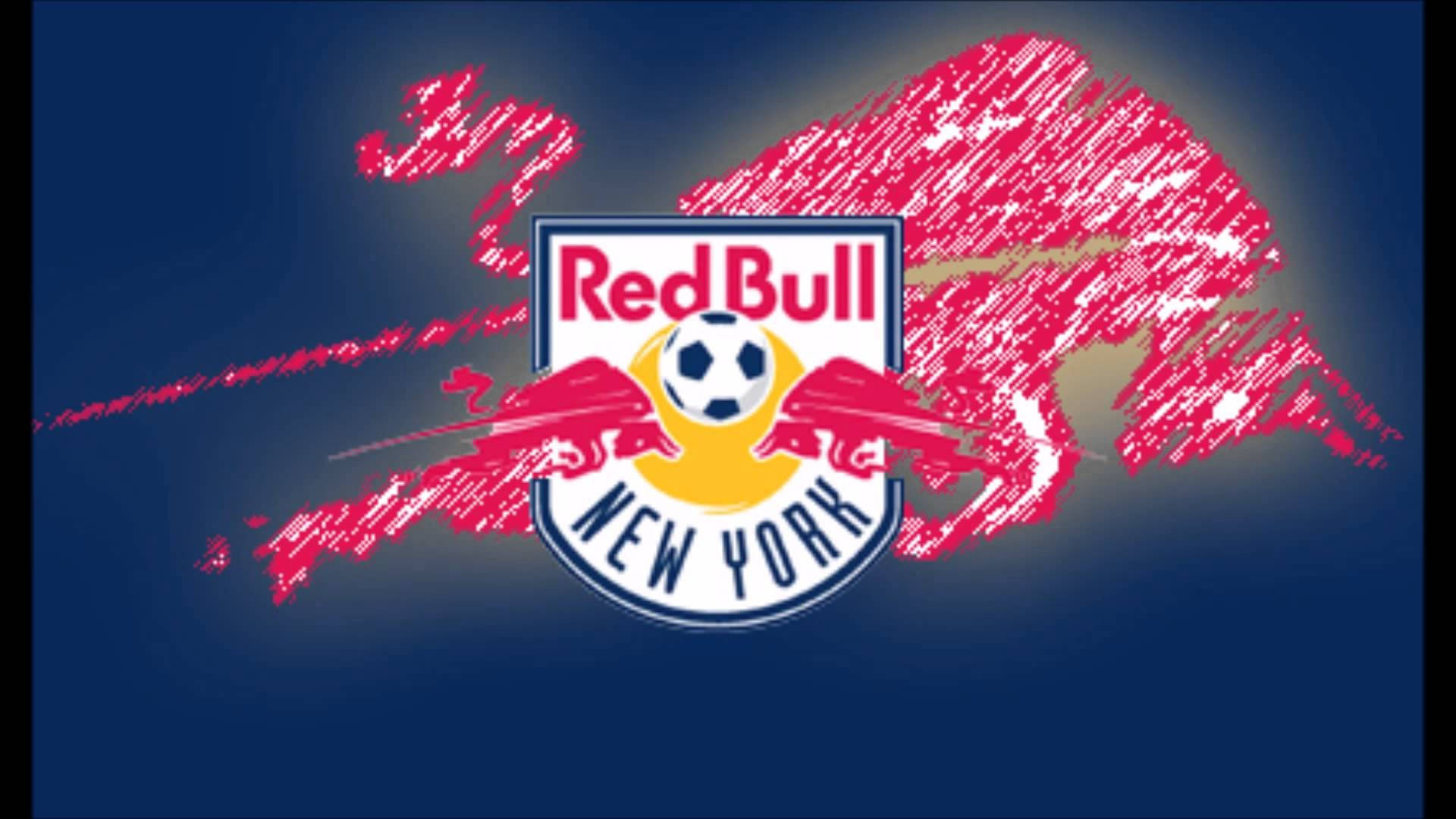 Nyt York Red Bulls Glinsende Tyre Logo Tapet Wallpaper