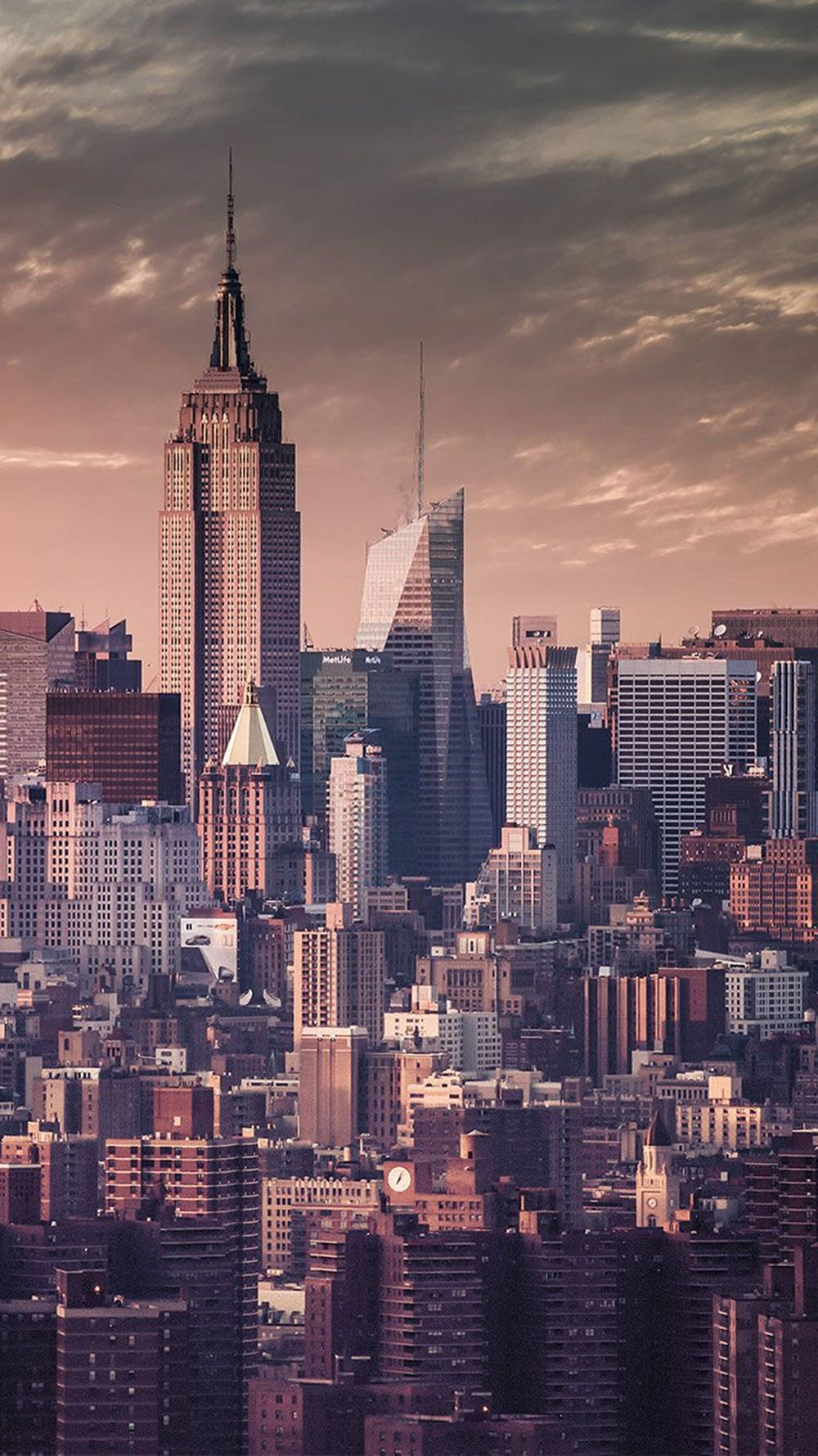 Newyork Skyline Iphone Braun Thema Wallpaper