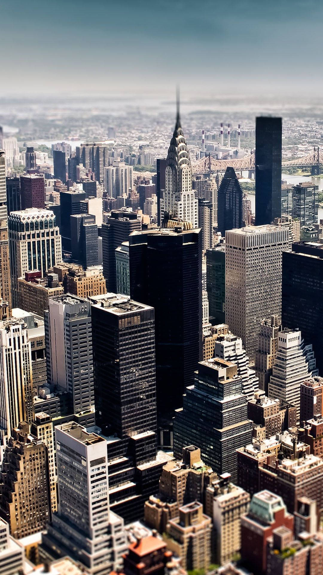 Temavintage Do Skyline De Nova York Para Iphone. Papel de Parede