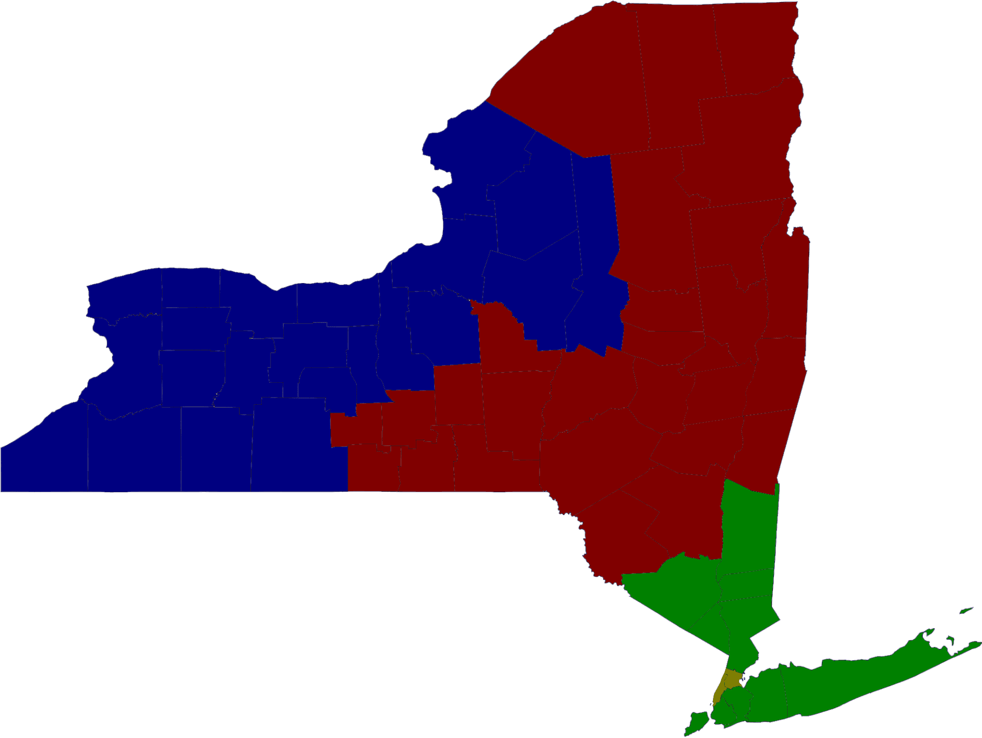 New York State Election Map PNG